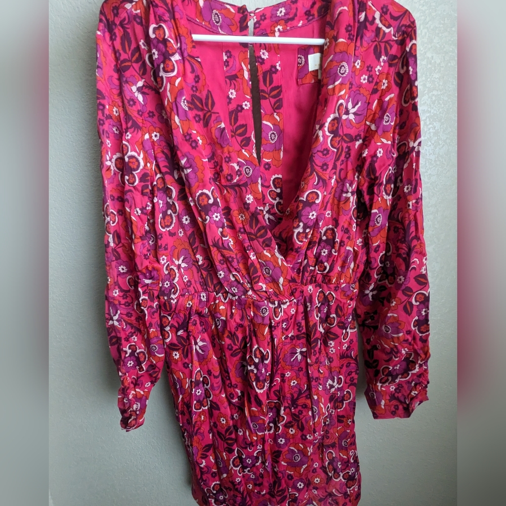 Anthropologie wrap mini dress